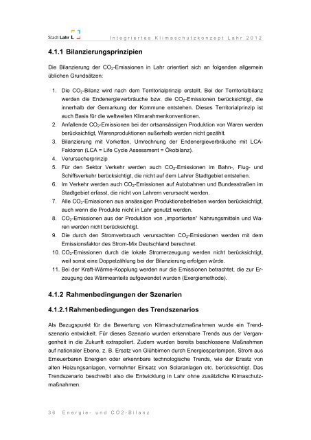 Integriertes Klimaschutzkonzept Lahr 2012 - Endbericht - Stadt Lahr