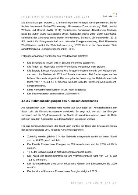 Integriertes Klimaschutzkonzept Lahr 2012 - Endbericht - Stadt Lahr