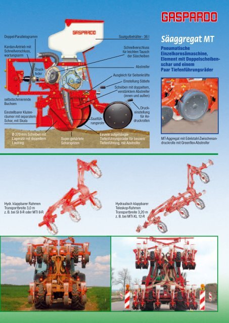 Pneumatische Einzelkornsägeräte Normal- und ... - Kotte Landtechnik