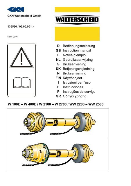 D Bedienungsanleitung GB Instruction manual F Notice d'emploi NL ...