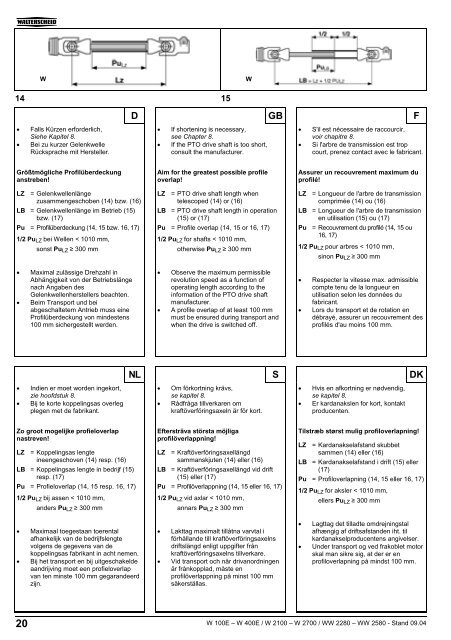 D Bedienungsanleitung GB Instruction manual F Notice d'emploi NL ...