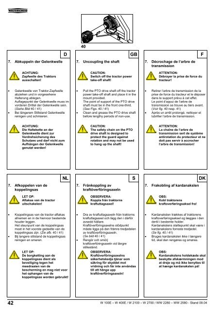 D Bedienungsanleitung GB Instruction manual F Notice d'emploi NL ...