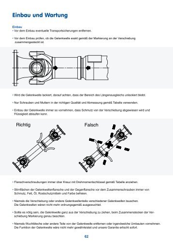 Einbau und Wartung