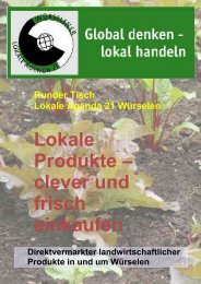 Lokale Produkte – clever und frisch einkaufen - Agenda-wuerselen.de