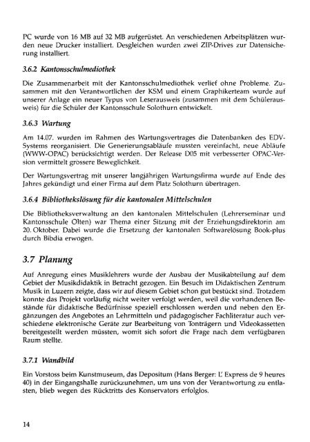 68. Jahresbericht der Zentralbibliothek Solothurn über das Jahr 1997