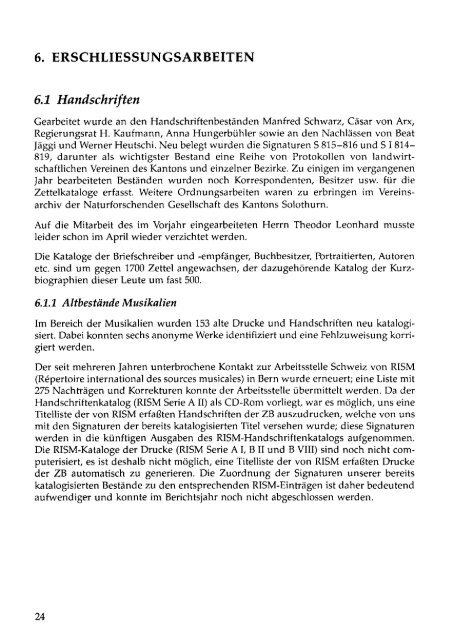 68. Jahresbericht der Zentralbibliothek Solothurn über das Jahr 1997