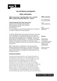 Manuskript LebensART WDR 5 als PDF - Meierhof Rassfeld