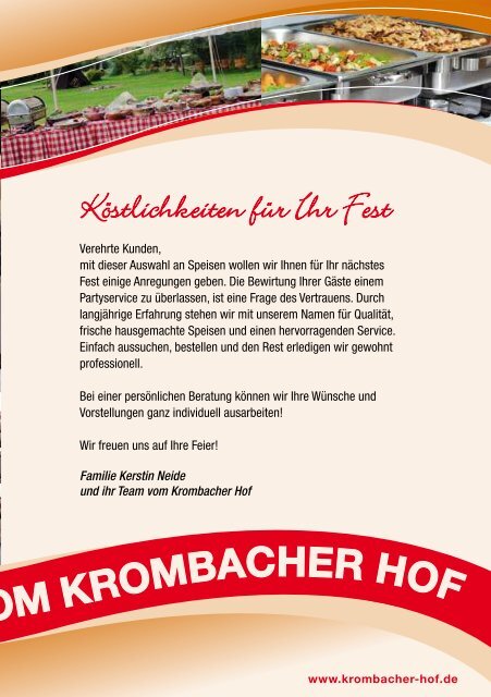 DER PARTYSERVICE - Krombacher Hof