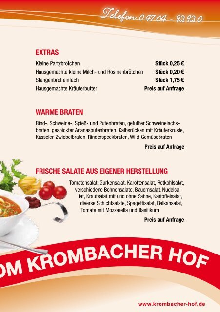 DER PARTYSERVICE - Krombacher Hof