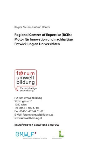 Regional Centres of Expertise - Forum Umweltbildung