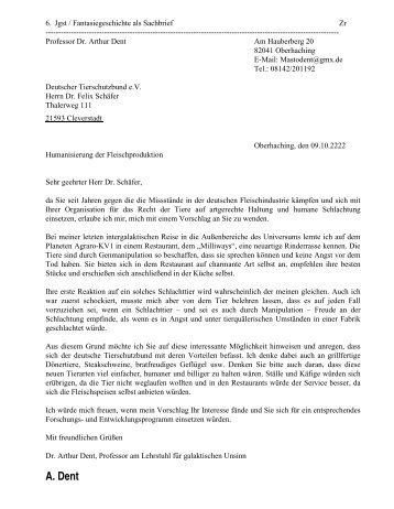 Brief an den Vorsitzenden des Tierschutzbunds mit ... - eule2003