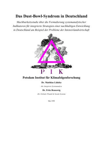 Das Dust-Bowl-Syndrom in Deutschland - Potsdam Institute for ...