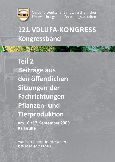 Produktivität in der Landwirtschaft - ein Widerspruch?, Teil II