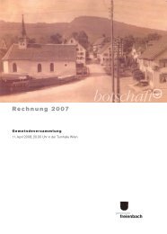 Bericht zur Rechnung 2007 - Gemeinde Freienbach