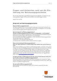 Fragen und Antworten Betreuungsgutscheine - Gemeinde Freienbach