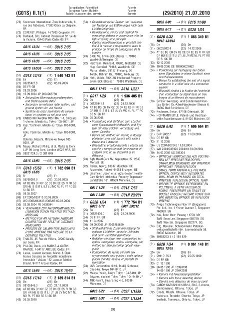 Bulletin 2010/29 - European Patent Office