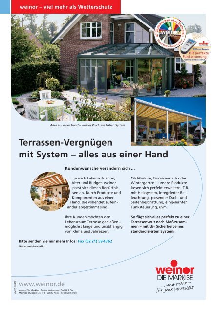 Terrassen-Vergnügen mit System – alles aus einer Hand ...