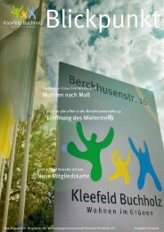Blickpunkt - Wohnungsgenossenschaft Kleefeld-Buchholz eG