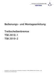 Bedienungs- und Montageanleitung ... - Vertima GmbH