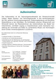 Template für MUL Forschungsbroschüre 2009 - ULV Leoben ...