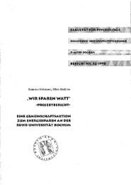 PSYHCOLOGIE - Umwelt & Kognition - Ruhr-Universität Bochum