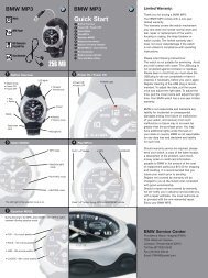 BMW MP3 Watch Quickstart Manual - LAKS
