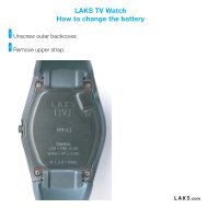 LAKS TV Watch - How to change the battery