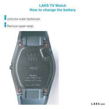 LAKS TV Watch - How to change the battery