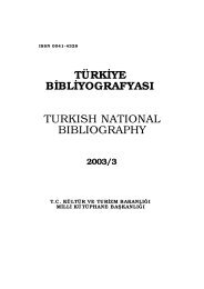 TÜRK‹YE B‹BL‹YOGRAFYASI TURKISH ... - Bibliyografyalar