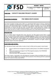 CAPACITY BUILDING PROJECT LEADER FSD /SIMAS SOUTH ...