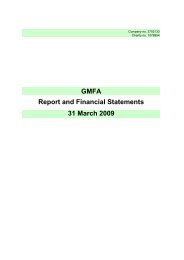 GMFA's annual report 2008 to 2009