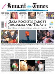 Gaza rockets target Jerusalem and Tel Aviv - Kuwait Times