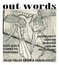 tAleS from A SexologISt - The Western Montana Community Center