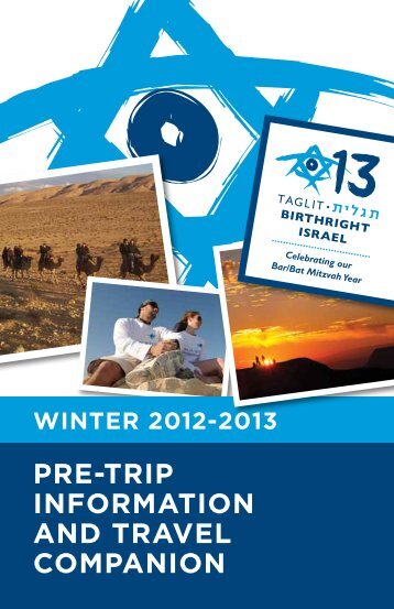 PRE-TRIP INFORMATION ANd TRAVEL ... - Birthright Israel