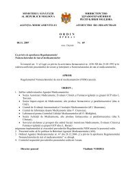 Ordinul Agenţiei Medicamentului Nr. 69 din 08.11.2007 - Agenţia ...