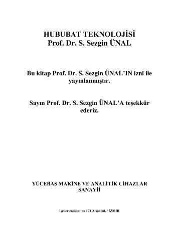 HUBUBAT TEKNOLOJøSø Prof. Dr. S. Sezgin ÜNAL - MyOtherDrive ...