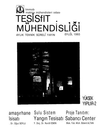 TESİSflT . - TMMOB Makina Mühendisleri Odası Arşivi - Makina ...