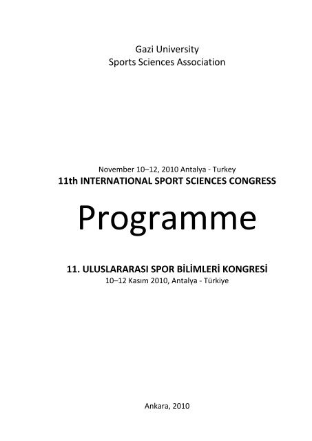 11. uluslararası spor bilimleri kongresi