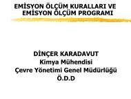 Emisyon Ölçüm Kuralları ve Ölçüm Programı