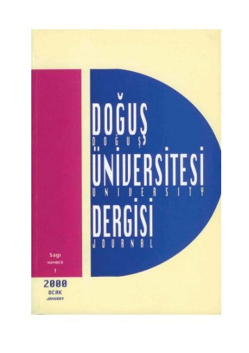 Yay›n Kurulu Baflkan› - Doğuş Üniversitesi Dergisi