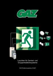 Zentralbatterieleuchten - GAZ Notstromsysteme GmbH