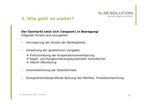 Präsentation Gasmarkt