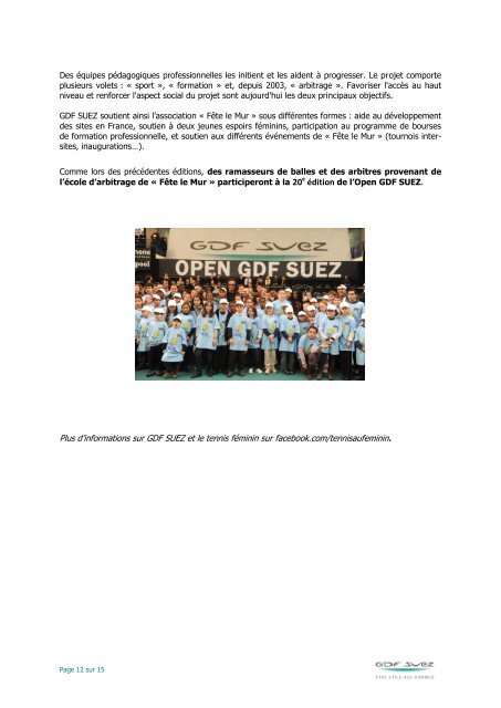 GDF SUEZ, partenaire majeur du sport