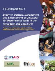 FIELD Report No. 4 Study on Options ... - USAID Microlinks
