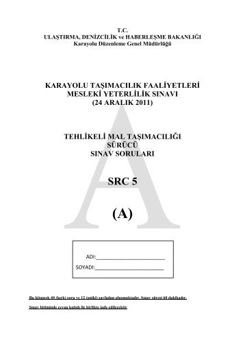 SRC 5 - Ehliyet Sınav Sonuçları