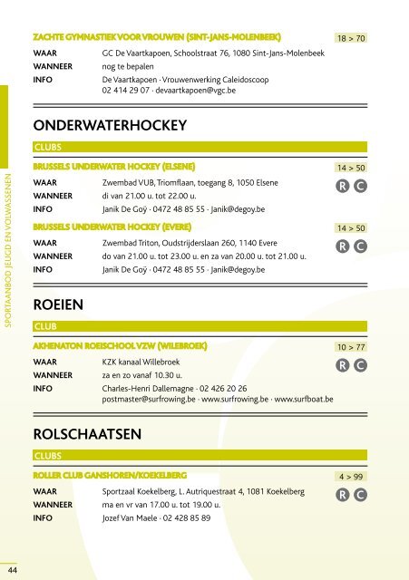 2010-2011 sportgids 2010-2011 - Vlaamse Gemeenschapscommissie