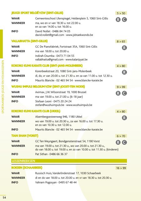 2010-2011 sportgids 2010-2011 - Vlaamse Gemeenschapscommissie