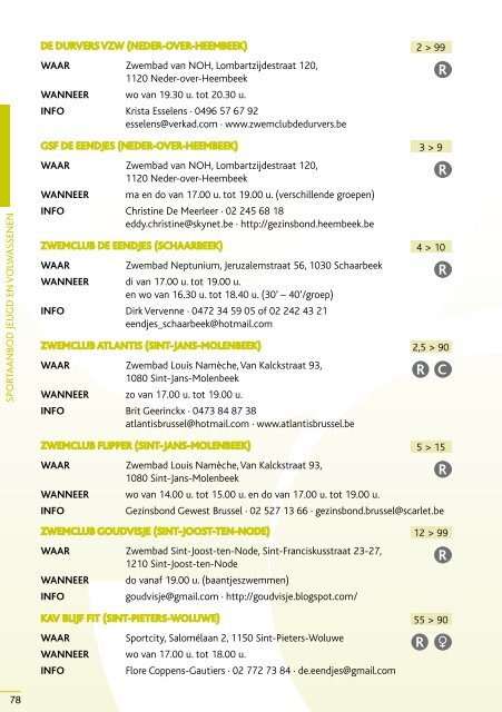 2010-2011 sportgids 2010-2011 - Vlaamse Gemeenschapscommissie