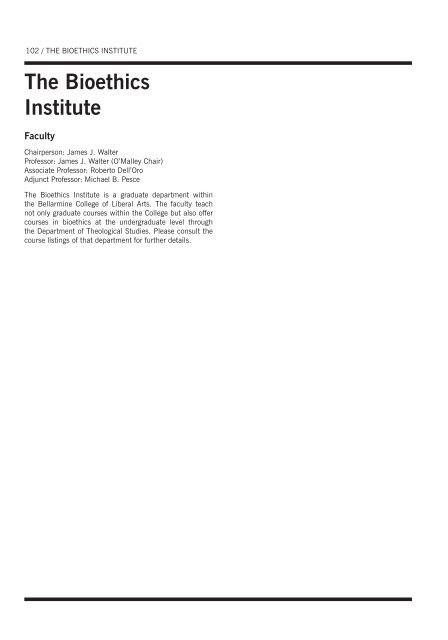 Undergraduate Bulletin - Loyola Marymount University