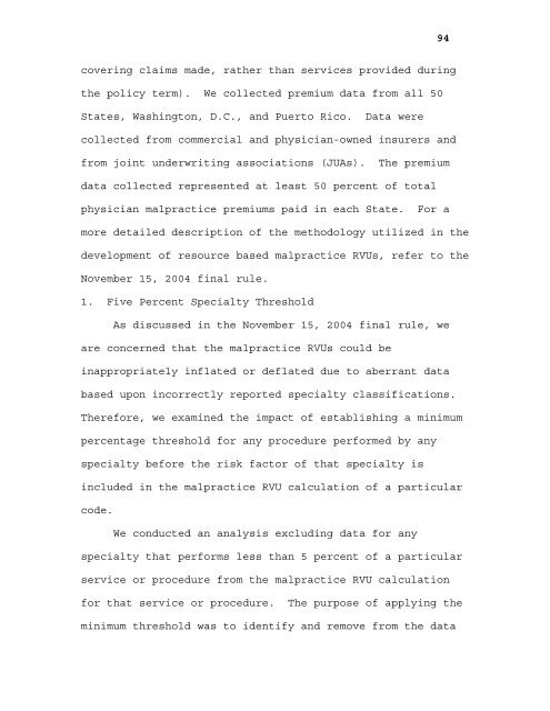 2006 proposed fee schedule - American Society of Clinical Oncology